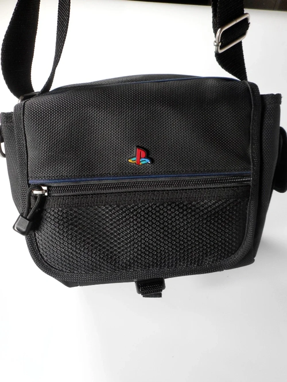 VTG Sony Playstation PS1 Black Game Carrying Case Travel Bag w Strap Gamer XLNT